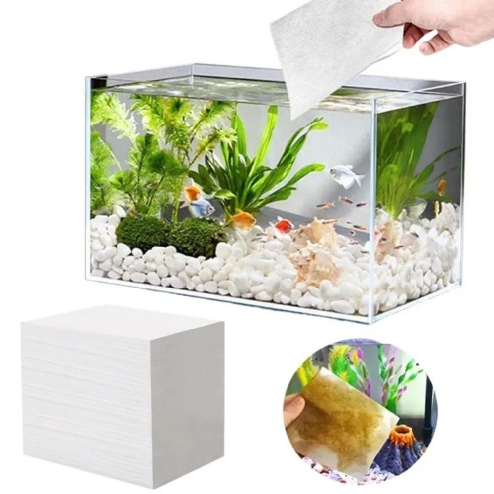 Aquarium Fish Yellow - 50pcs 다기능 필터 수족관 흡수성 종이