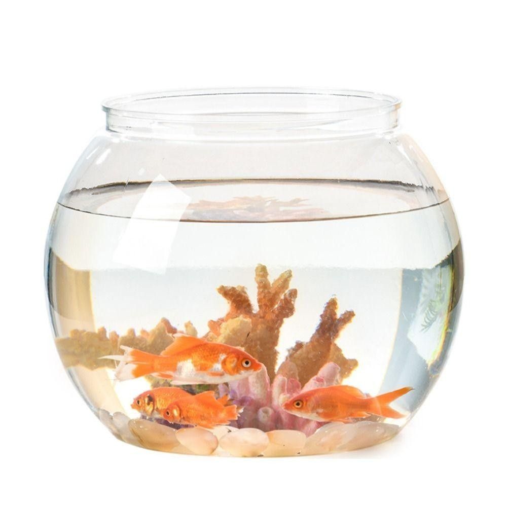 Aquarium Fish In Bowl - 휴대용 투명 어항 원형 플라스틱 소형