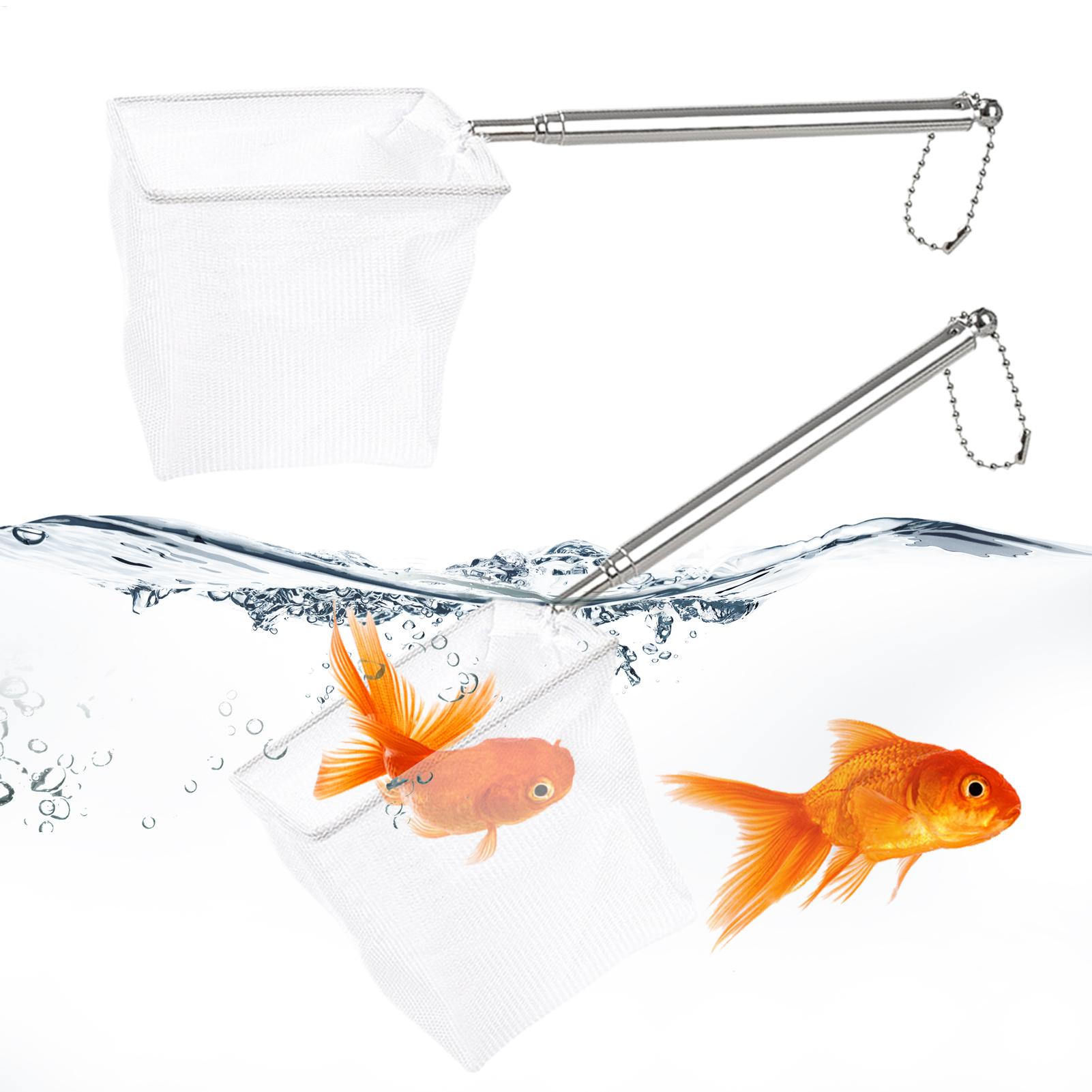 Aquarium Fishland - 2pcs 작은 물고기 그물망 텔레스코픽 핸들