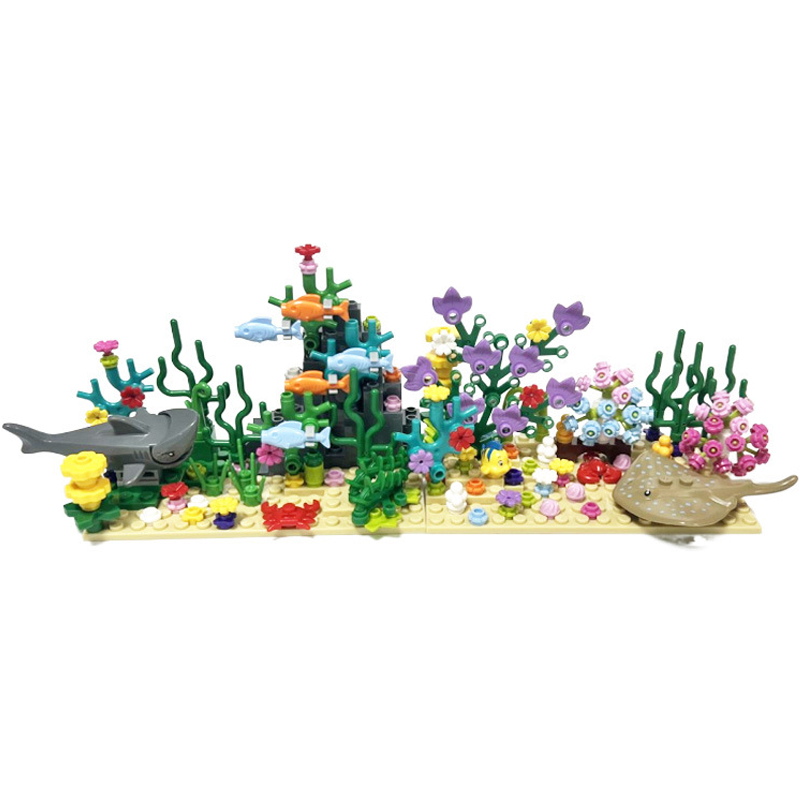 Aquarium Fish Lego - 도시 MOC 수족관 수중 세계 식물