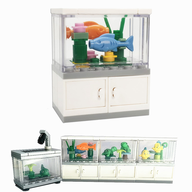 도시 친구 물고기 탱크 빌딩 블록 MOC 조립 장난감  - Aquarium Fish Lego 리뷰 및 가격