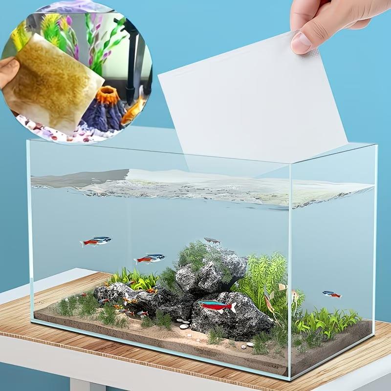 핫 50/300Pcs 수족관 색상 흡수 시트 필터 시트 - Aquarium Fish Yellow 리뷰 및 가격