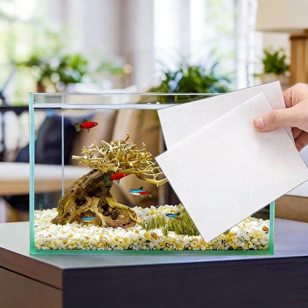 100pcs 다기능 수족관 흡수성 종이 필터 수족관 물 - Aquarium Fish Yellow 리뷰 및 가격