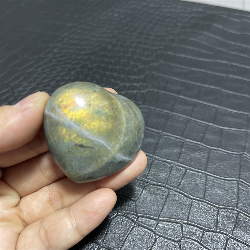 6pcs 천연 크리스탈 라브라도라이트 스톤 하트 모양의 - Aquarium Fish Yellow 리뷰 및 가격