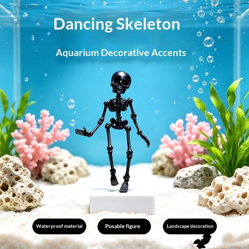 핫세일 3D 프린팅 댄싱 스켈레톤 아쿠아리움 버블러 에 - Aquarium Fish Sale 리뷰 및 가격