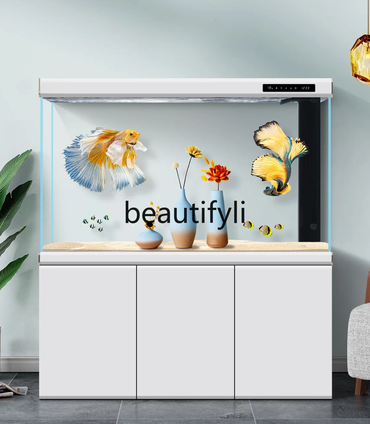 어항 대형 바닥 필터 초백색 수족관 지능형 생태 분할  - Aquarium Fishland 리뷰 및 가격