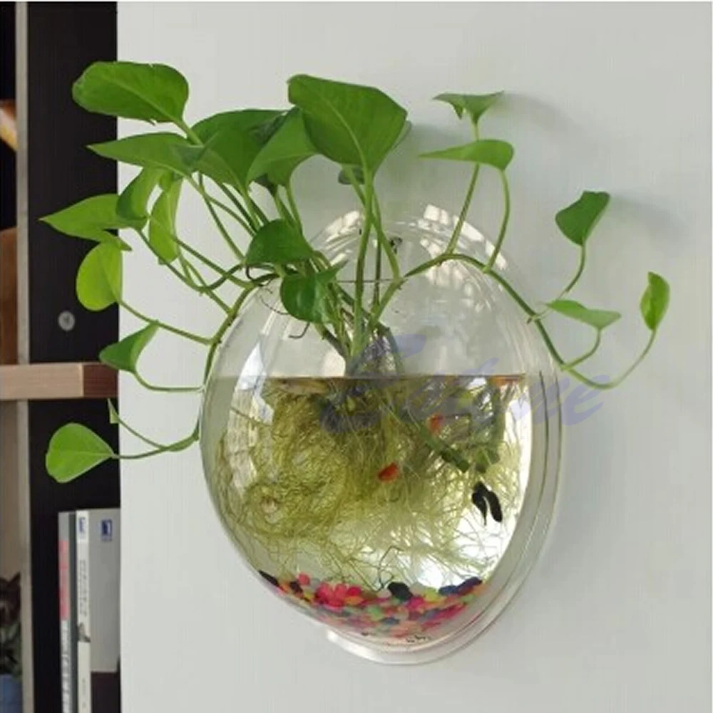 냄비 벽 교수형 마운트 버블 수족관 그릇 물고기 탱크  - Aquarium Fish In Bowl 리뷰 및 가격