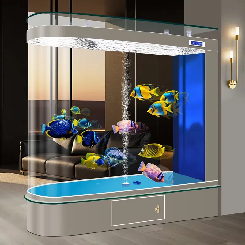 2026년형 새로운 거실용 대형 바닥 산소 유리 가정용 - Aquarium Fishland 리뷰 및 가격