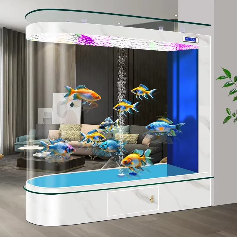 2026년형 새로운 거실용 대형 바닥 산소 유리 가정용 - Aquarium Fishland 리뷰 및 가격