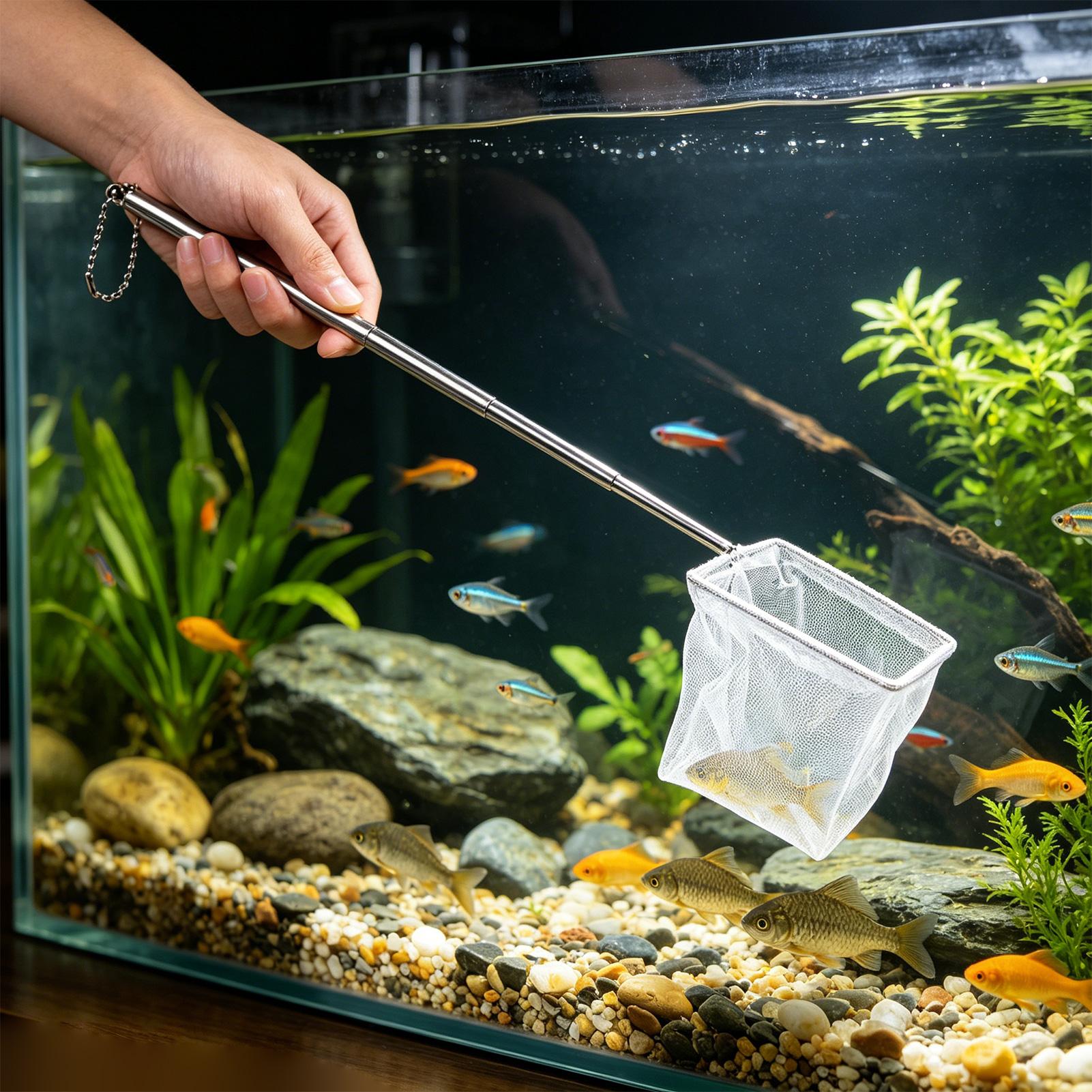 2pcs 작은 물고기 그물망 텔레스코픽 핸들 스테인레스 - Aquarium Fishland 리뷰 및 가격